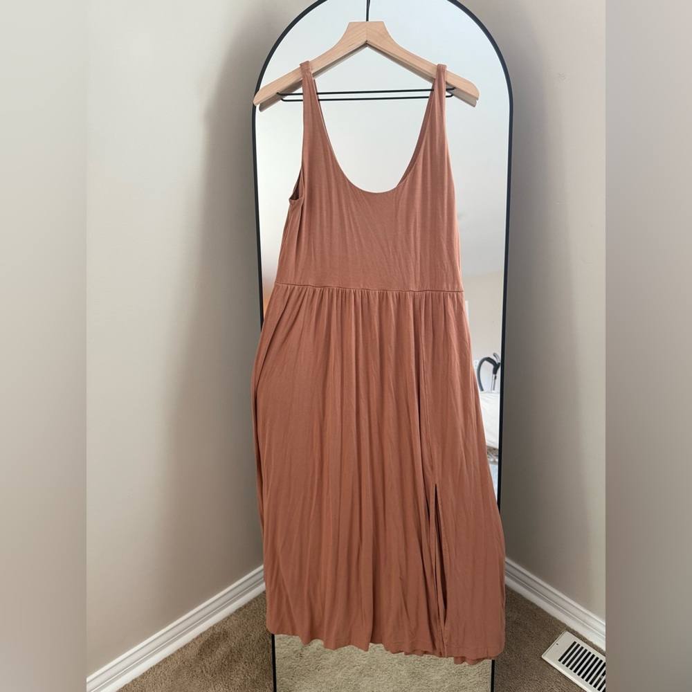 A New Day tank  Tan Dress with slit